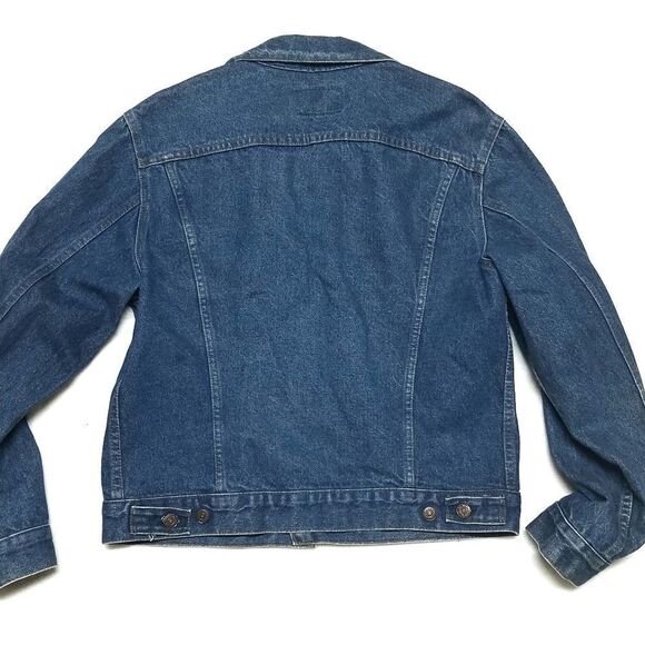VINTAGE Levi's 506 Mid Wash Denim Trucker Jacket L - Picture 8 of 13